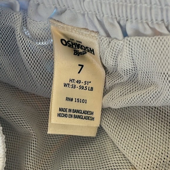 Brand New Oshkosh Swim Shorts Navy Blue Orange Graphic Shark Print Swim Trunks - Picture 10 of 13